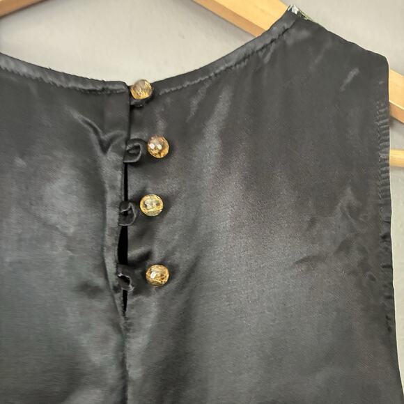 90s Y2K XOXO Satin Babydoll Dress Embroidered Sundress Floral size 0/2 XS - Picture 8 of 12